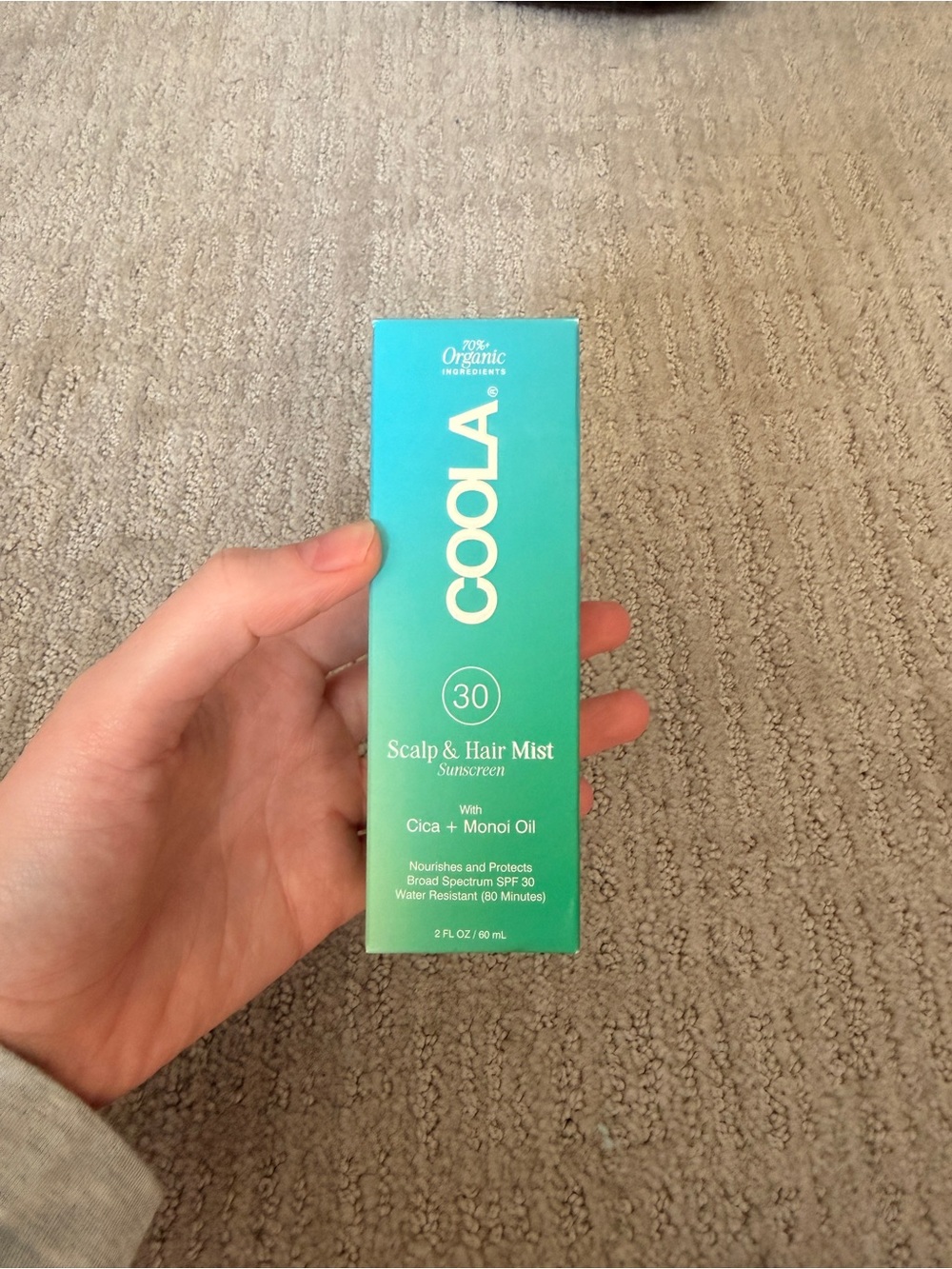 COOLA Scalp & Hair Mist SPF 30 - teal green packaging